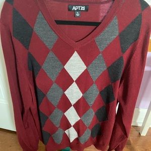 ARGYLE SWEATER UNISEX EUC